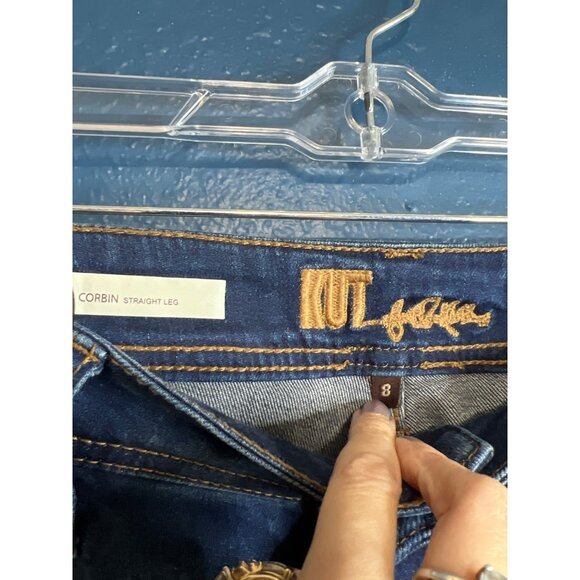 Kut From The Kloth Womens Corbin Straight Leg crop Jeans Size 8 - Picture 3 of 7